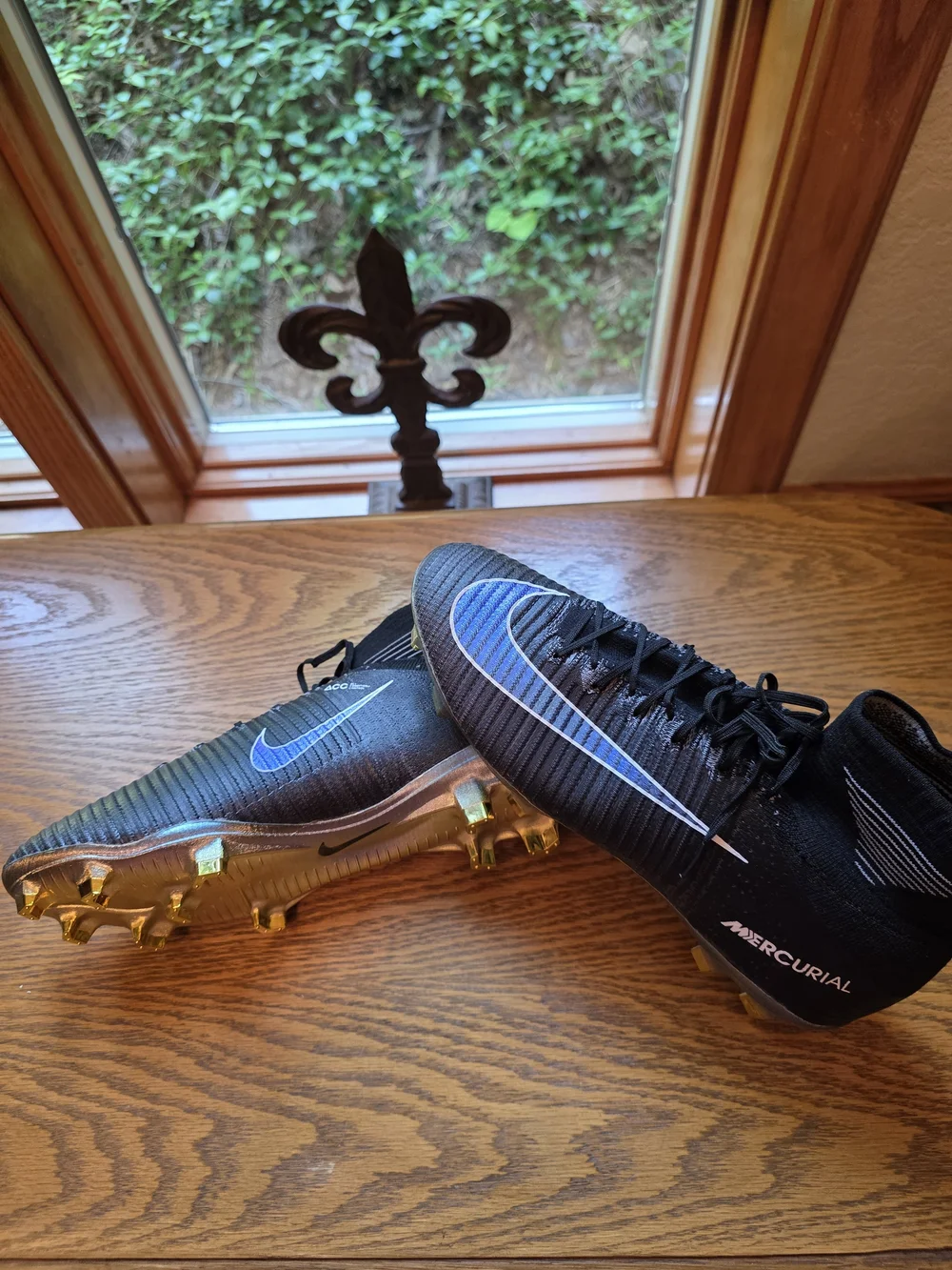 Nike Mercurial Men's Black/Purple Soccer Football Cleats, NWOT, Sz 8.5